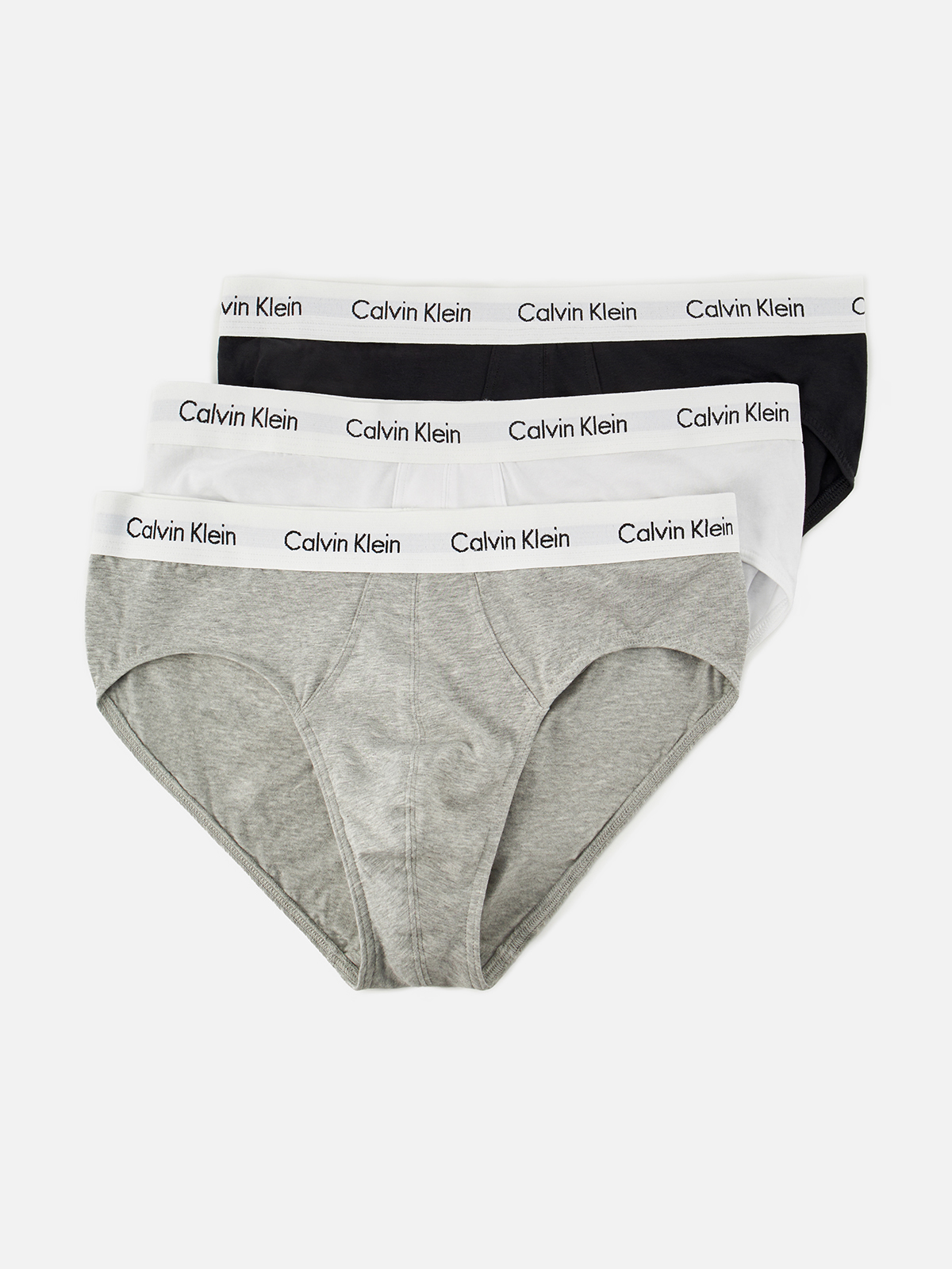 Комплект трусов мужских Calvin Klein Underwear 0000U2661G белых серых черных S 3 шт 4237₽