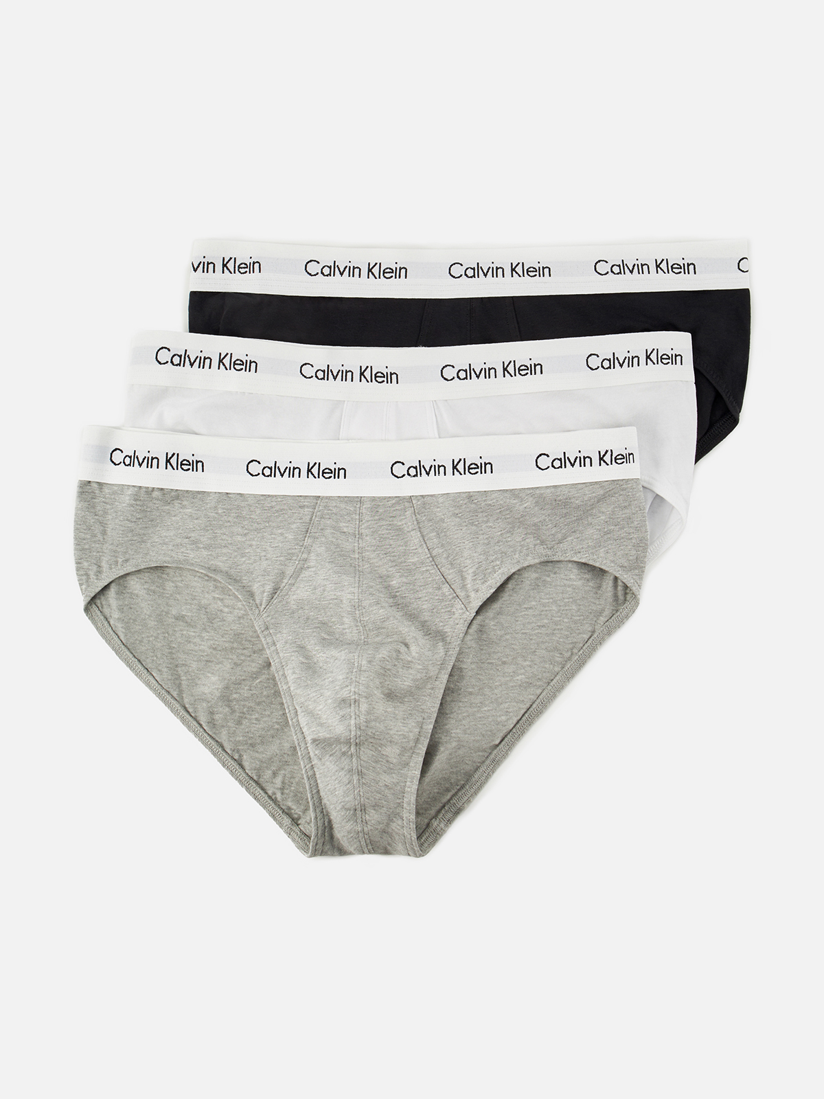 Комплект трусов мужских Calvin Klein Underwear 0000U2661G белых, серых, черных M