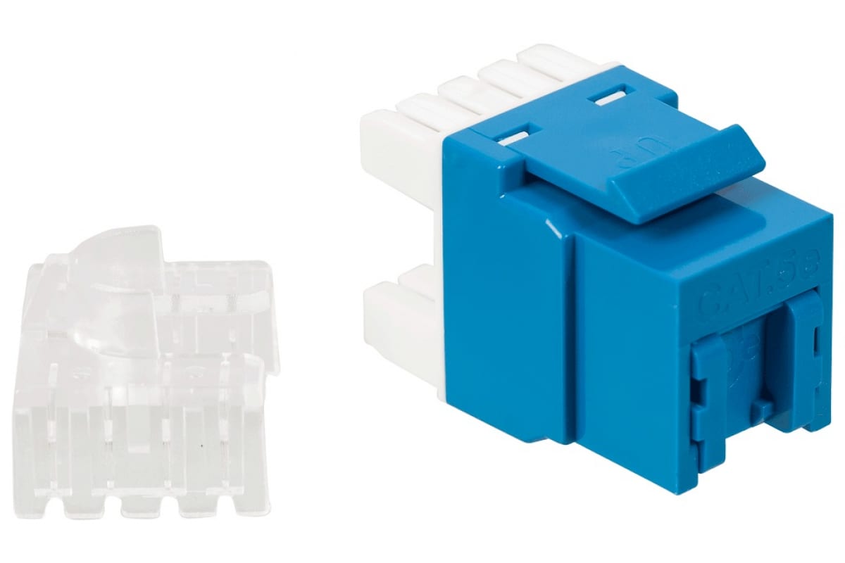 

Lanmaster Модуль Keystone, RJ45, кат.5E, UTP, 180 градусов, со встроенной шторкой