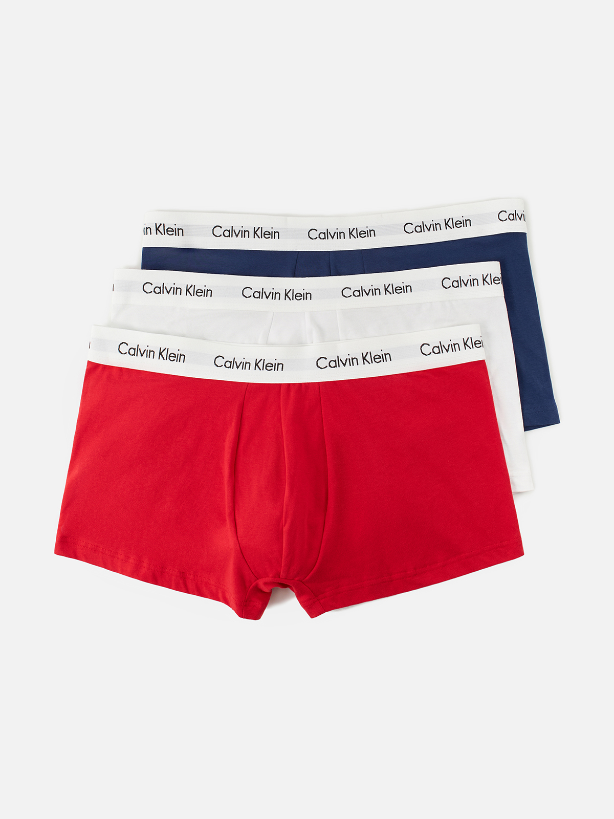 Комплект трусов мужских Calvin Klein Underwear 0000U2664G белых, красных, синих L