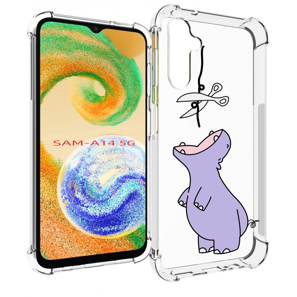 

Чехол MyPads динозаврик-фиолетовый для Samsung Galaxy A14 5G, Прозрачный, Tocco