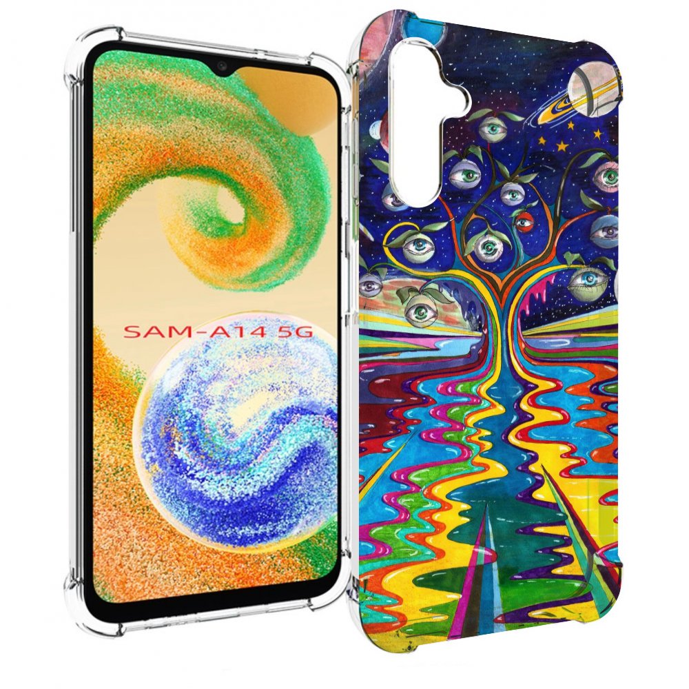 

Чехол MyPads дерево с глазами акварель для Samsung Galaxy A14 5G, Прозрачный, Tocco