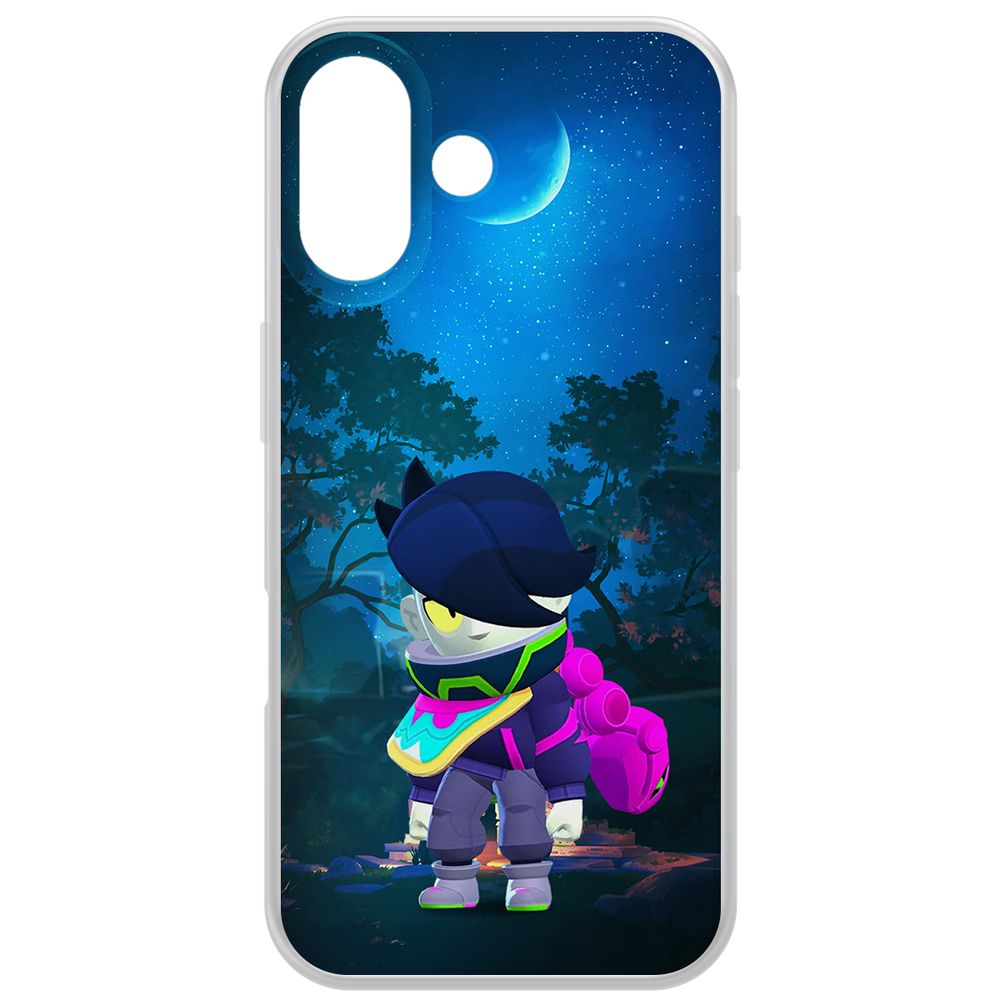 

Чехол-накладка Krutoff Clear Case Brawl Stars-Орочи Эдгар для iPhone 16, Прозрачный