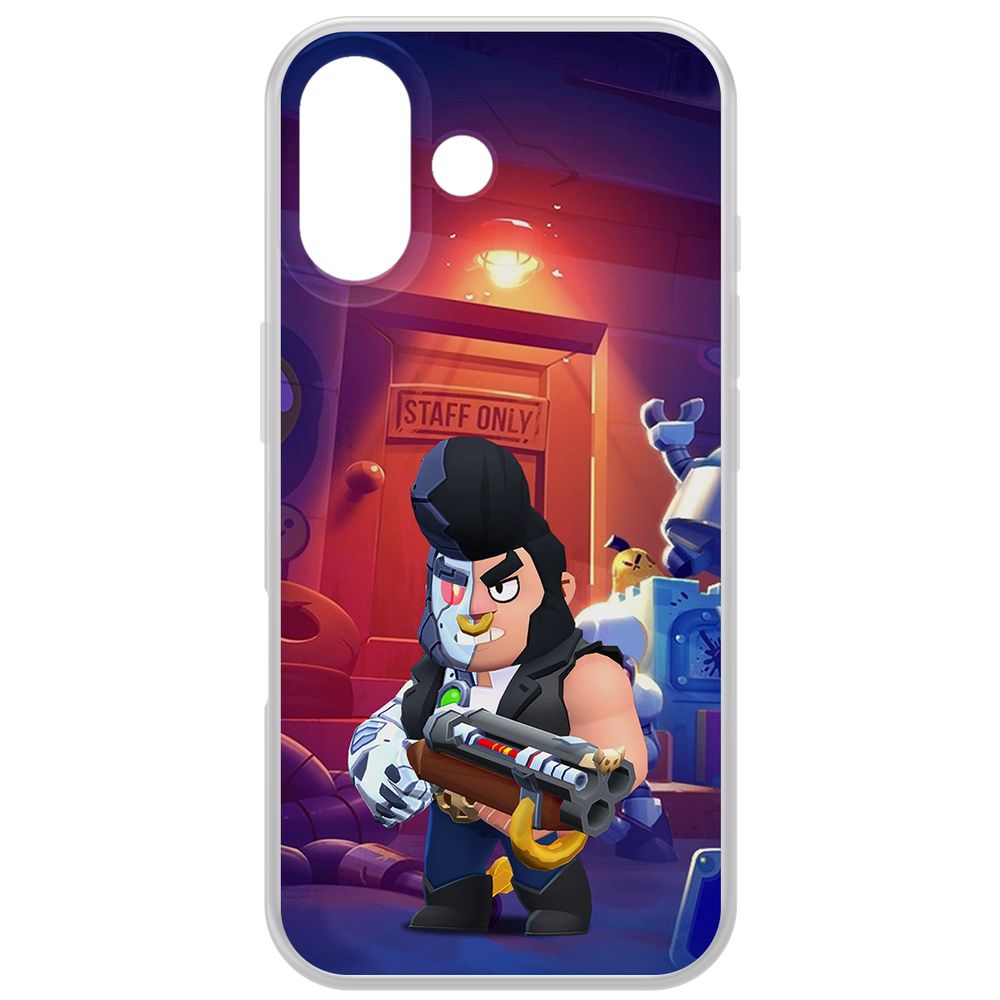 

Чехол-накладка Krutoff Clear Case Brawl Stars-Б-800 для iPhone 16, Прозрачный