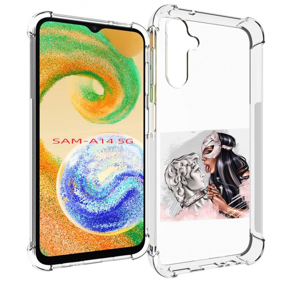 Чехол MyPads девушка-флирт женский для Samsung Galaxy A14 5G