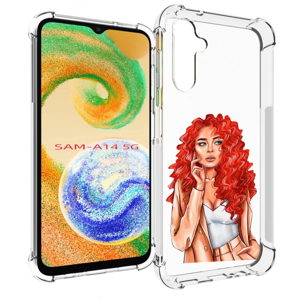 

Чехол MyPads девушка-с-яркими-волосами женский для Samsung Galaxy A14 5G, Прозрачный, Tocco