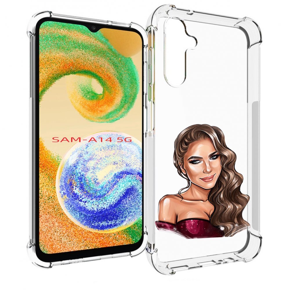 

Чехол MyPads девушка-с-улыбкой женский для Samsung Galaxy A14 5G, Прозрачный, Tocco