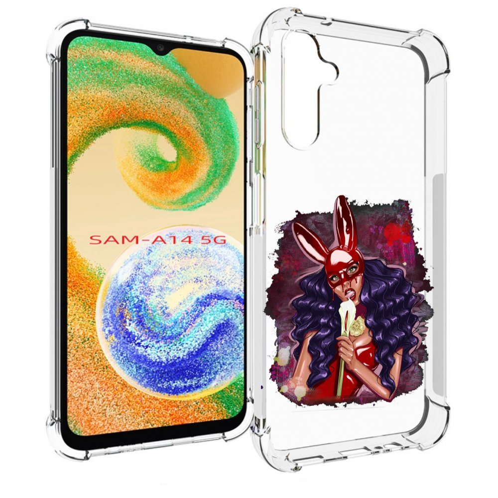 

Чехол MyPads девушка-с-текучей-маской женский для Samsung Galaxy A14 5G, Прозрачный, Tocco