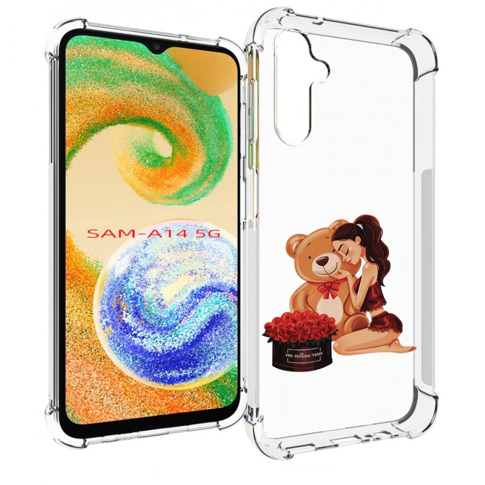

Чехол MyPads девушка-с-подарками женский для Samsung Galaxy A14 5G, Прозрачный, Tocco