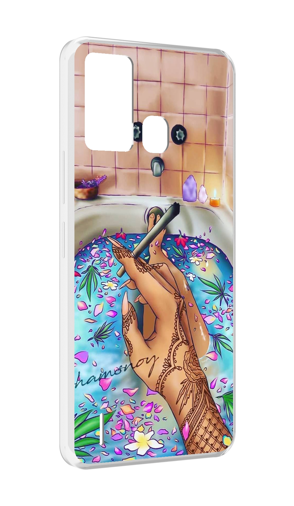 

Чехол MyPads девушка в ванне женский для ITEL S16 / ITEL Vision 1 Pro, Прозрачный, Tocco