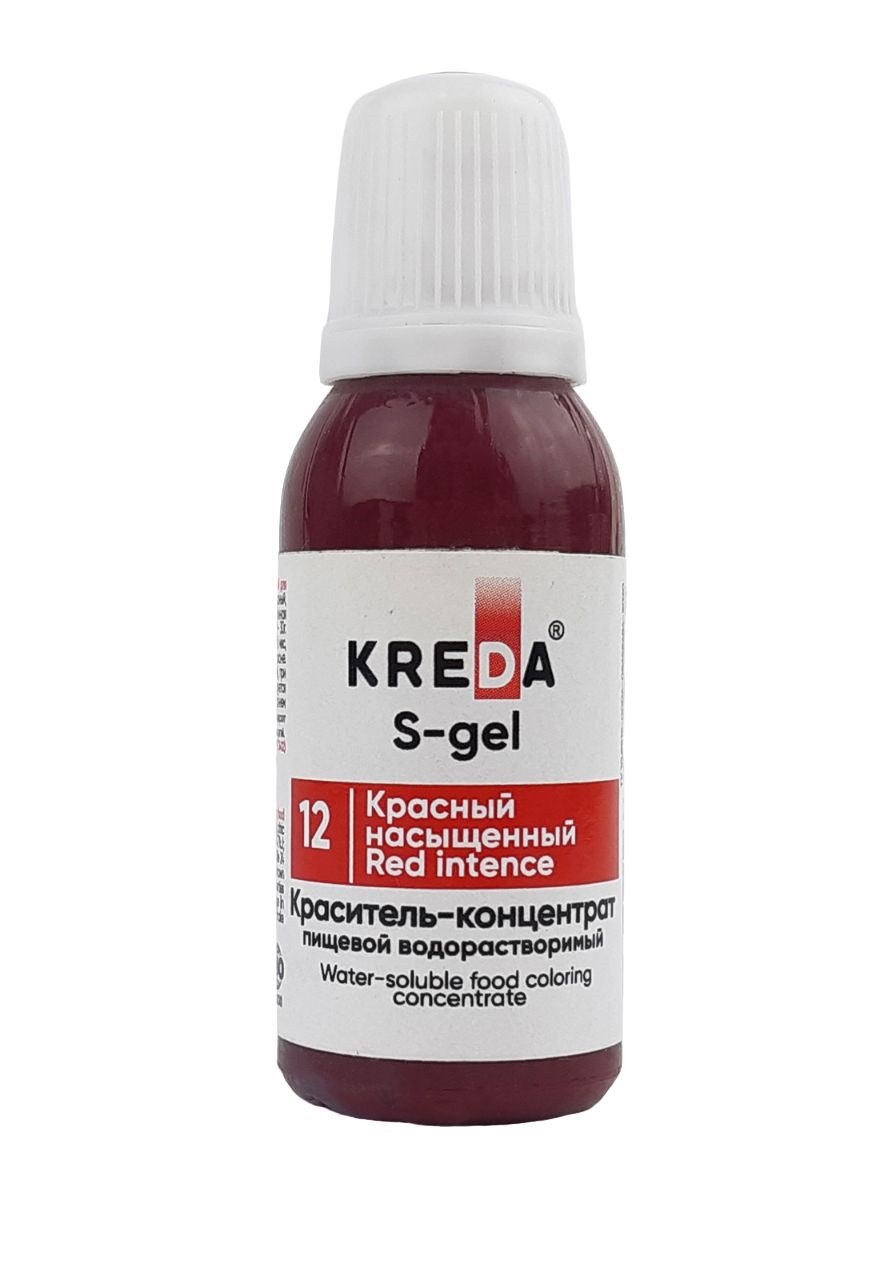 

Краситель пищевой Kreda Bio S-gel, водорастворимый, насыщенный красный, 20 мл