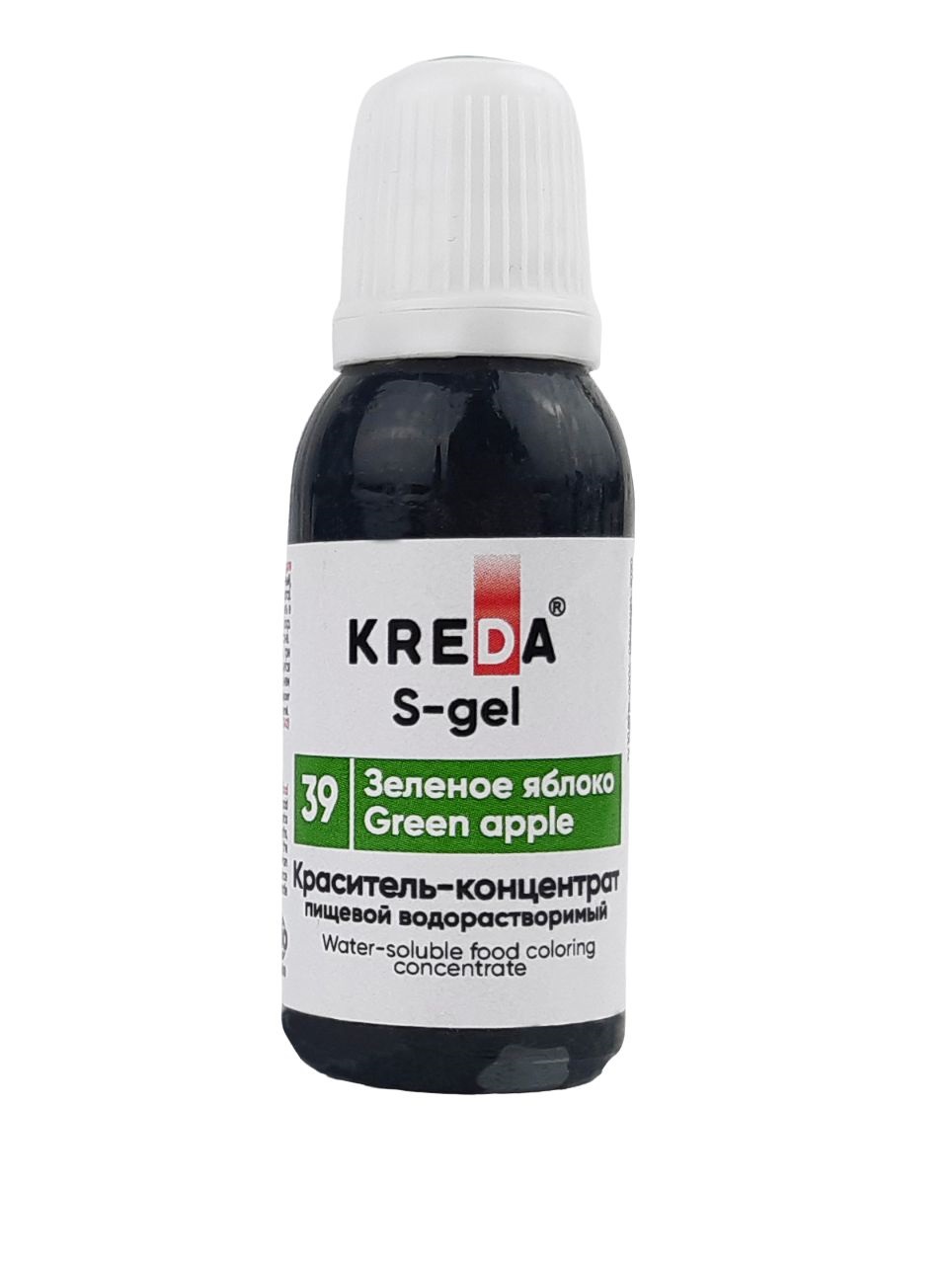 

Краситель пищевой Kreda Bio S-gel, водорастворимый, зелёное яблоко, 20 мл