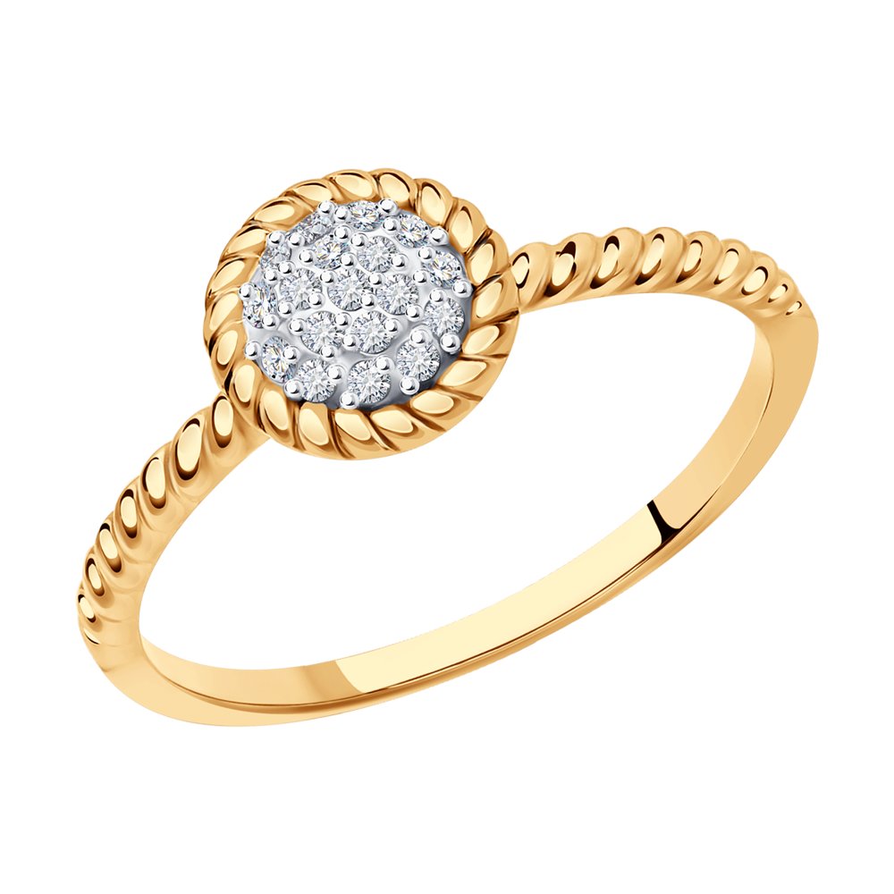 

Кольцо из красного золота с бриллиантом р.17.5 SOKOLOV Diamonds 1012227, 1012227