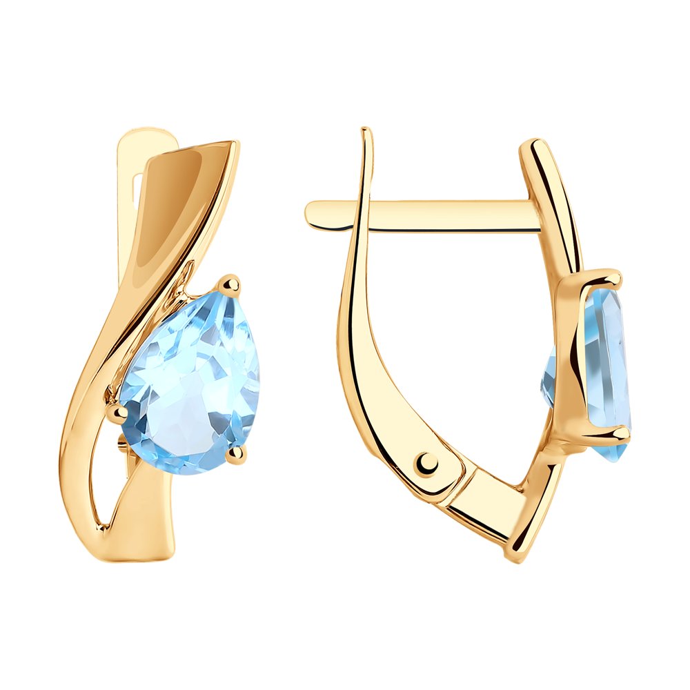 

Серьги из красного золота с топазом SOKOLOV 37727459, 37727459