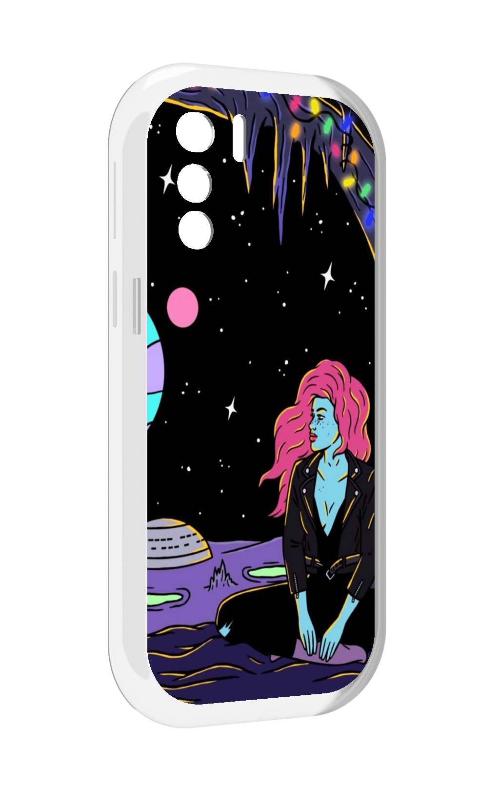 

Чехол MyPads девушка с красными волосами в космосе женский для UleFone Note 13P, Прозрачный, Tocco