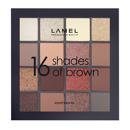 фото Тени для век lamel, shades of brown 16 lamel professional