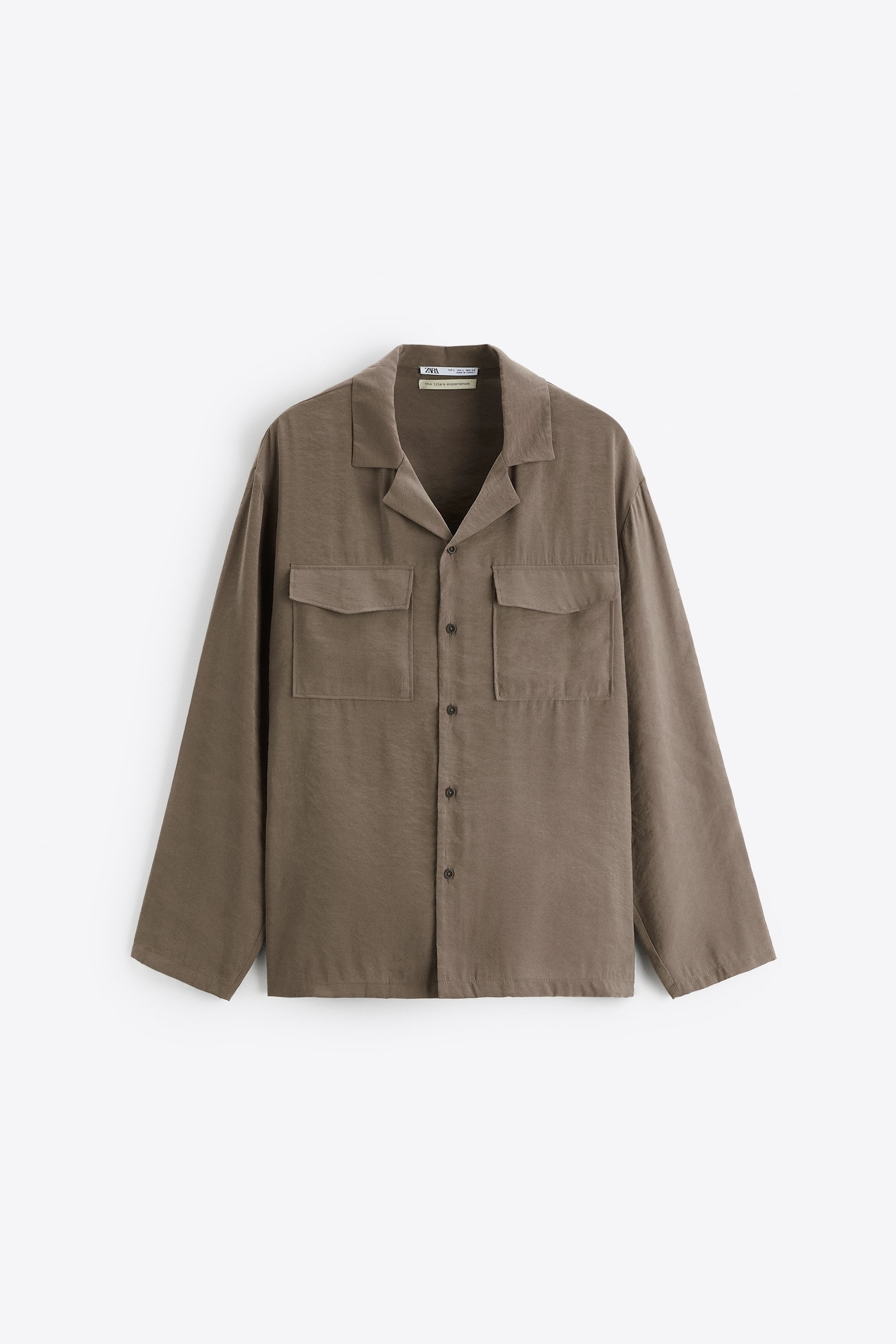 

Рубашка мужская ZARA 00775407 бежевая L (доставка из-за рубежа), 00775407