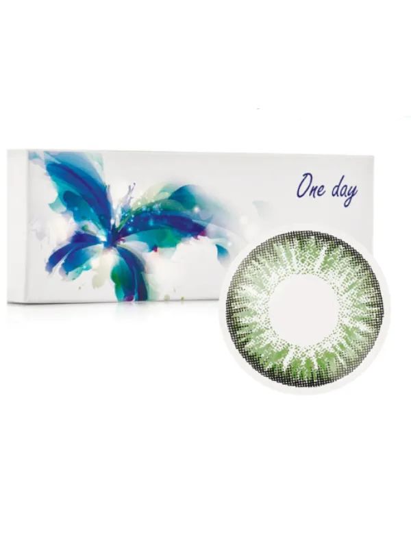 

Линзы контактные Офтальмикс Butterfly One Day 2 линзы -1.00 R 8.6 Green Зеленый, Зеленые