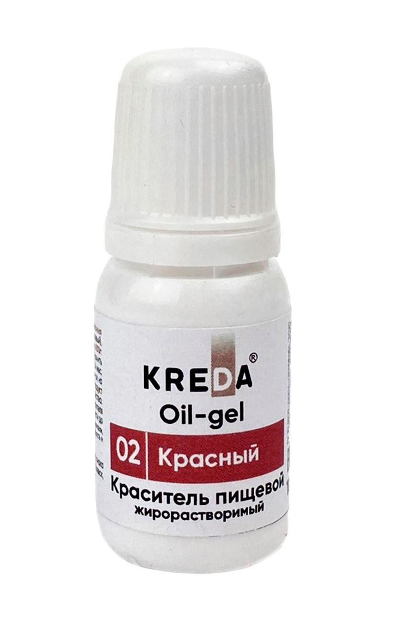 Краситель пищевой Oil-gel, жирорастворимый, красный, 10 мл