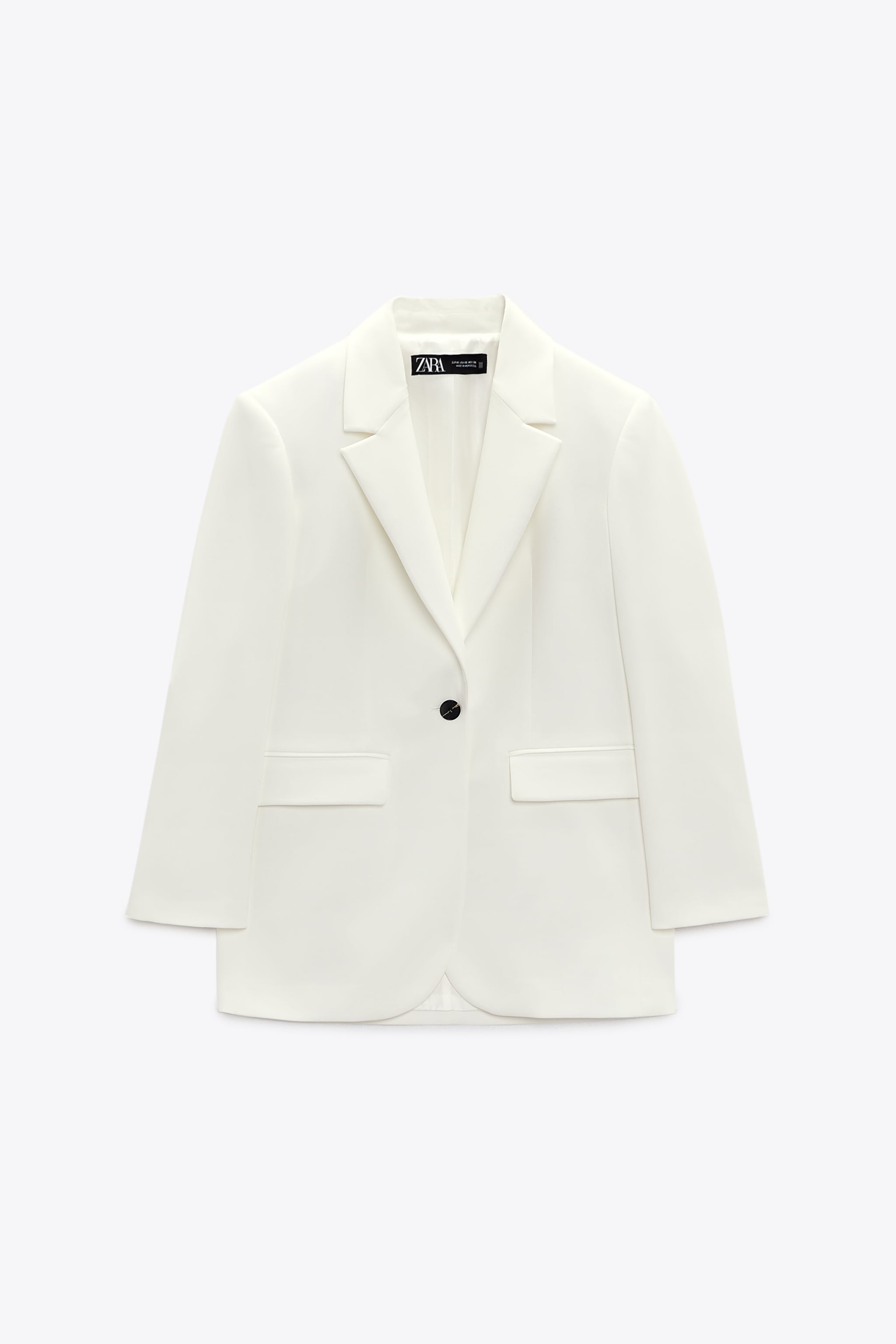 

Пиджак женский ZARA 02133888 белый S (доставка из-за рубежа), 02133888
