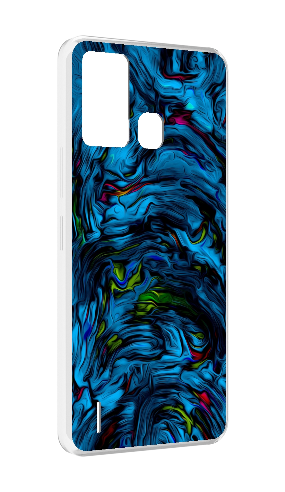 

Чехол MyPads голубая краска в темноте для ITEL S16 / ITEL Vision 1 Pro, Прозрачный, Tocco