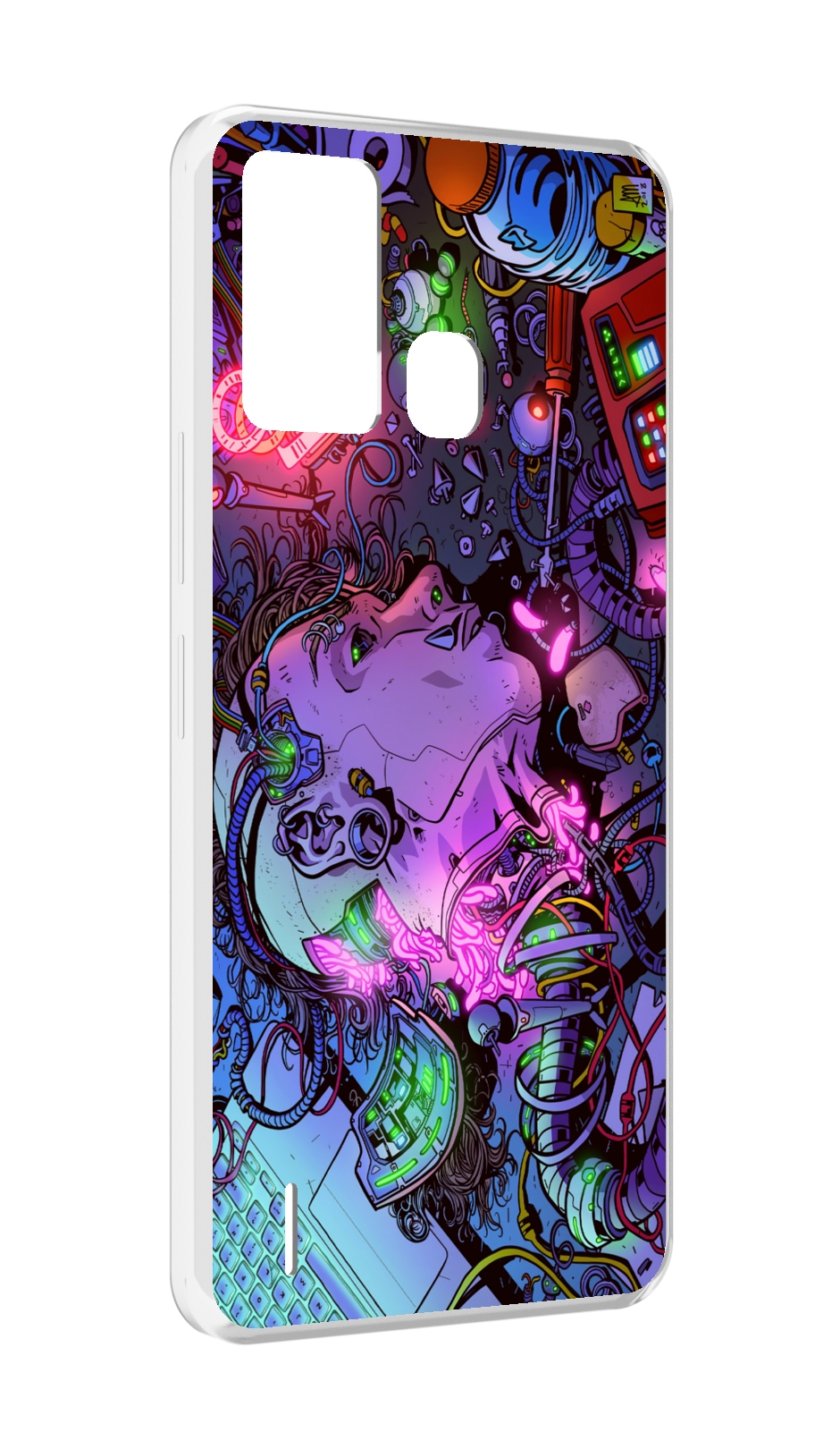 

Чехол MyPads голова робота мультик для ITEL S16 / ITEL Vision 1 Pro, Прозрачный, Tocco