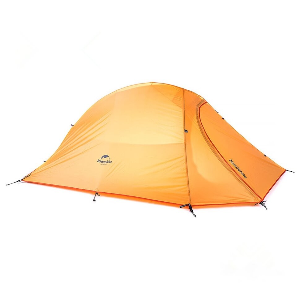 фото Палатка naturehike cloud up ii 210t nh17t001-t двухместная с ковриком, оранжевая