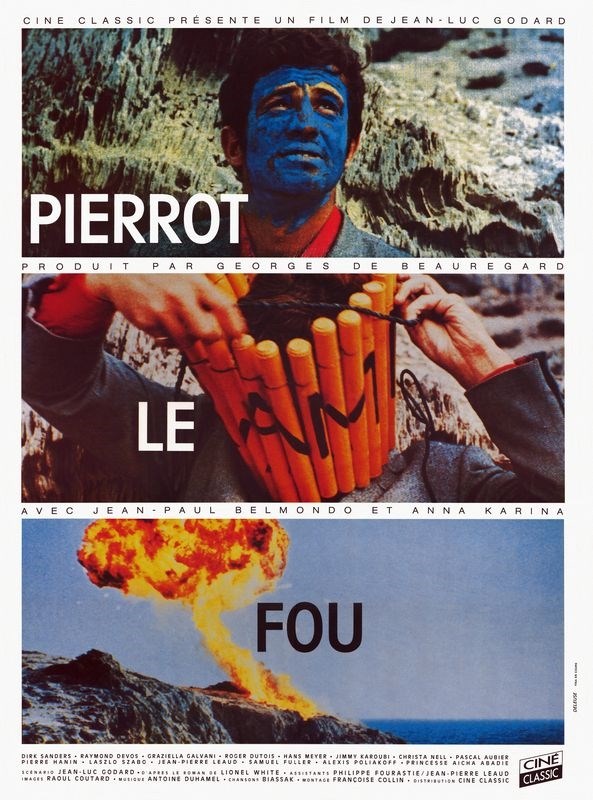 

Постер к фильму "Безумный Пьеро" (Pierrot le fou) A4