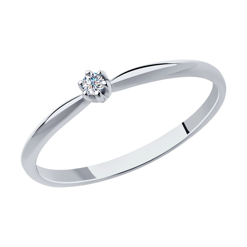 

Кольцо помолвочное из белого золота с бриллиантом р. SOKOLOV Diamonds 1012096, 1012096