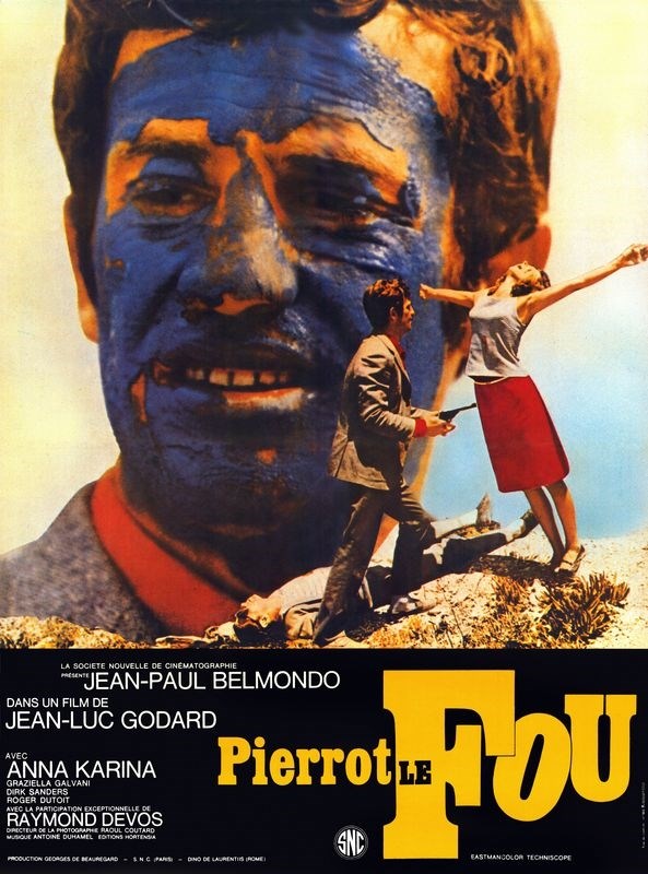 

Постер к фильму "Безумный Пьеро" (Pierrot le fou) A4