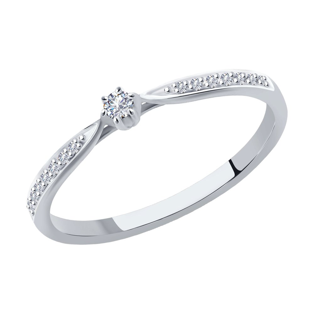 

Кольцо из золота р. 15 SOKOLOV Diamonds 1012094, бриллиант, 1012094