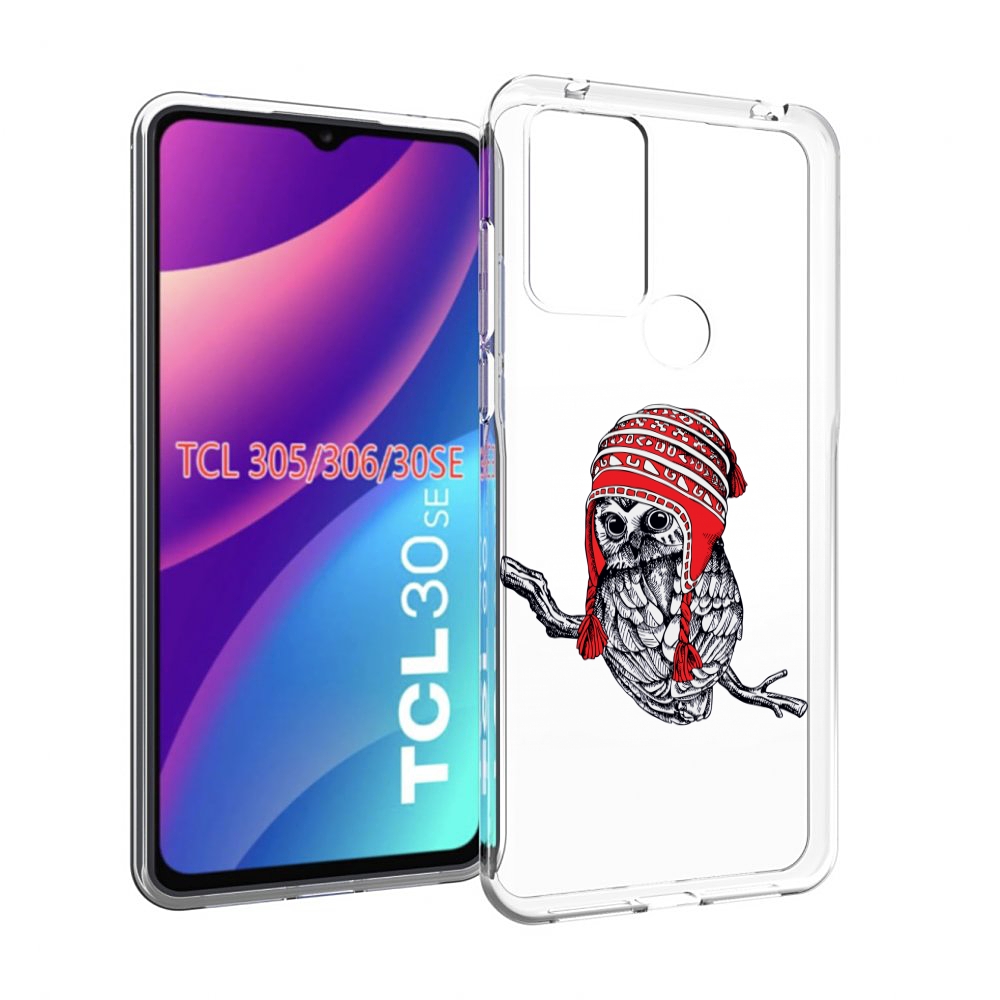 

Чехол MyPads сова-в-красной-шапке-на-веточке для TCL 30SE/305/306/30E, Tocco