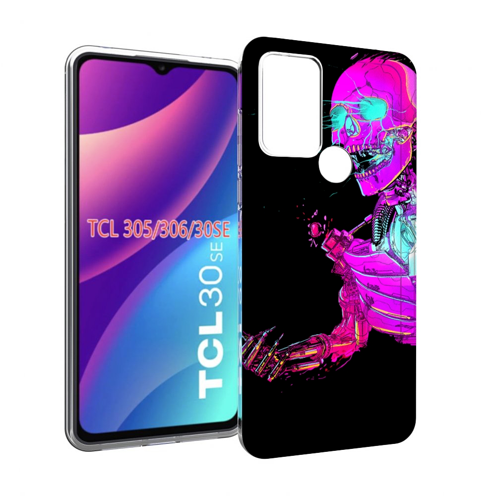 

Чехол MyPads скелет-робот-фиолетовый для TCL 30SE/305/306/30E, Tocco