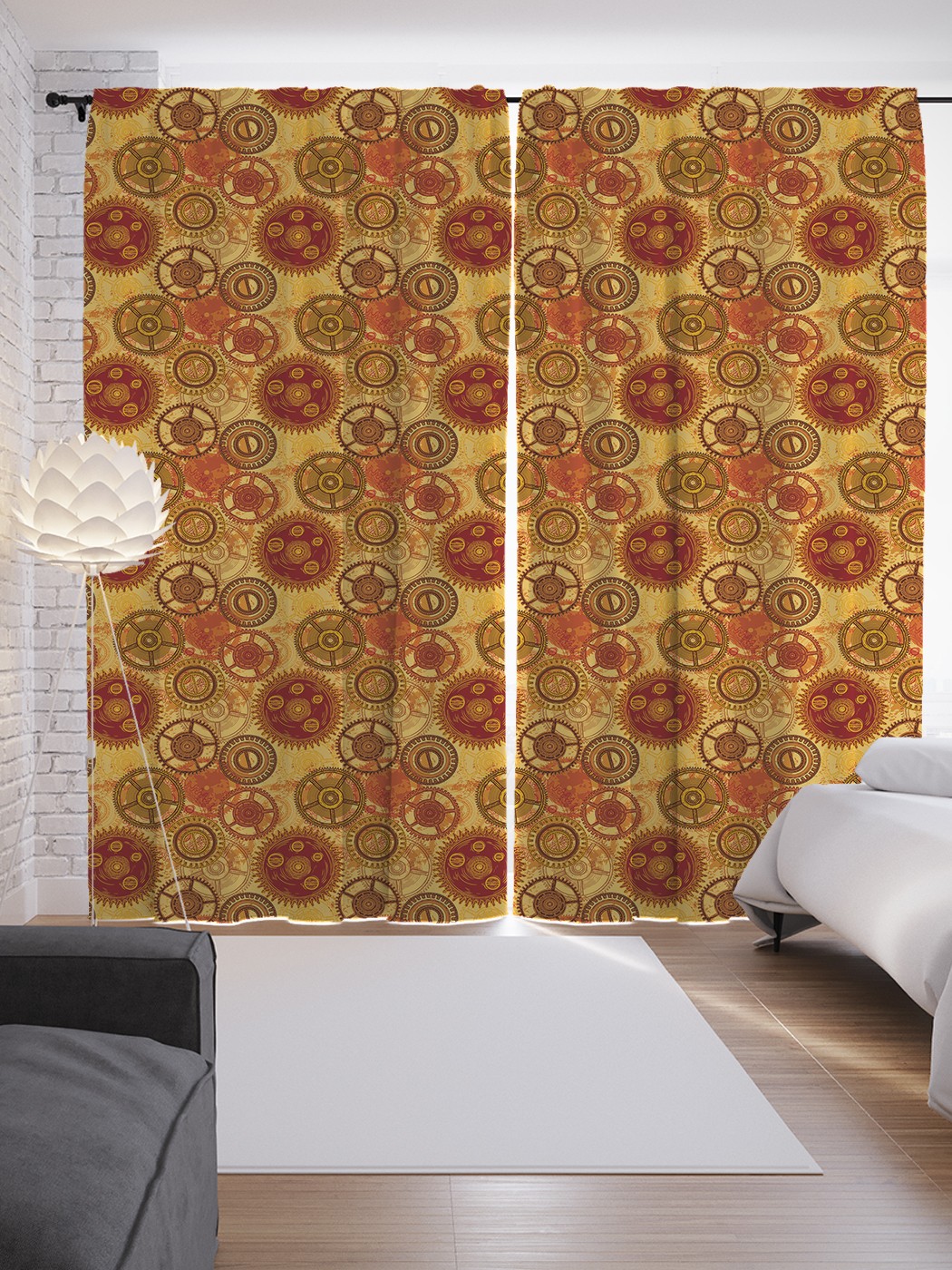 

Шторы JoyArty с фотопечатью "Шестеренки стимпанк" из сатена, 290х265 см, Шестеренки стимпанк