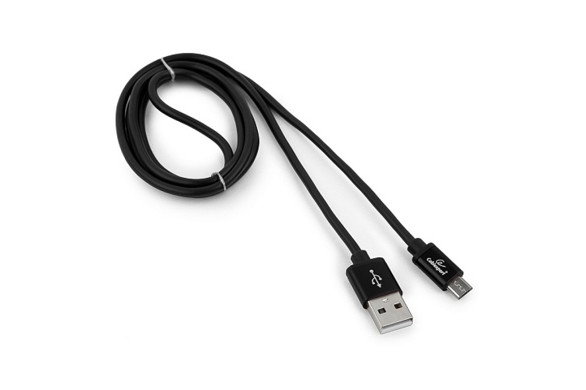 фото Кабель cablexpert micro usb cc-s-musb01bk-1m