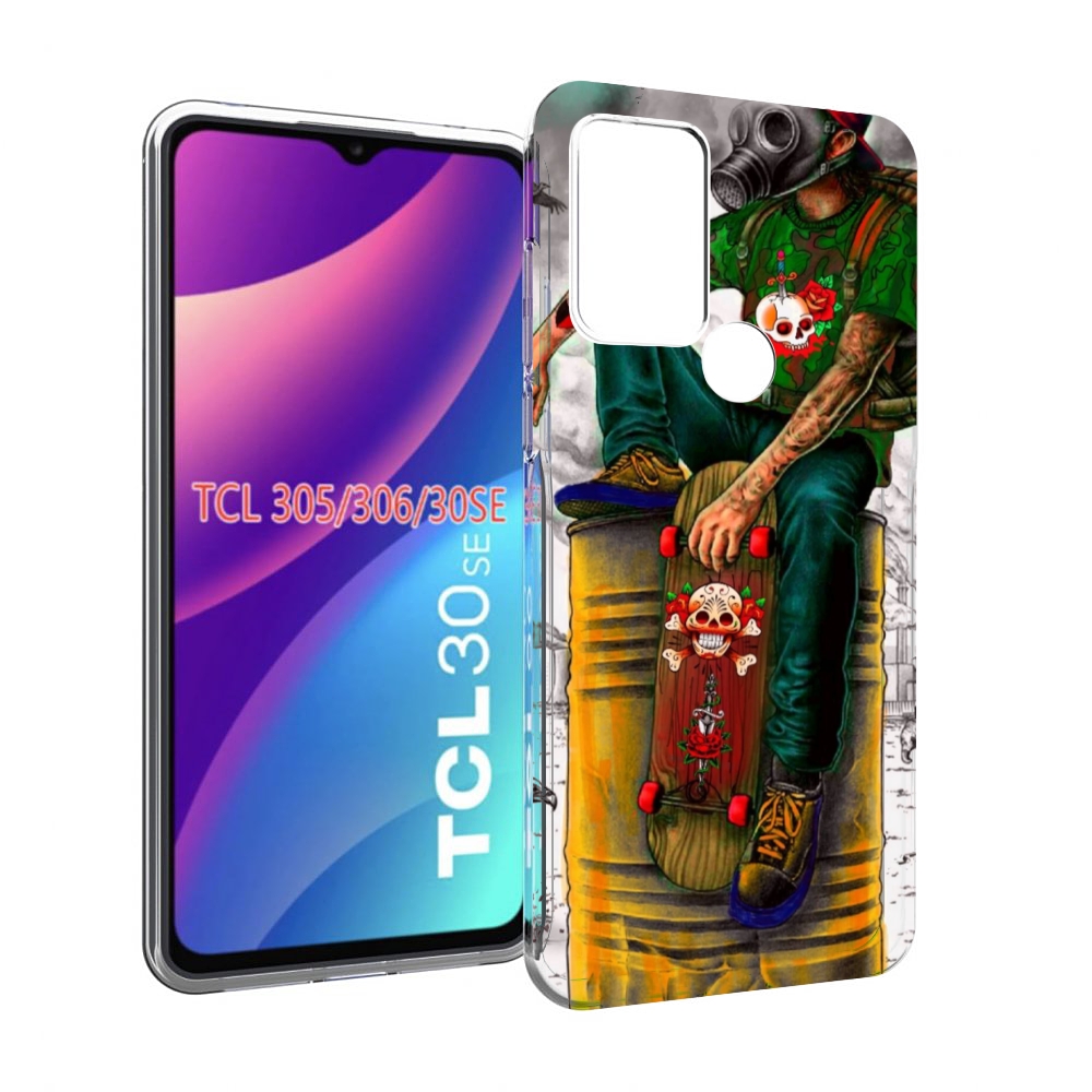 

Чехол MyPads скейтер в противогазе для TCL 30SE/305/306/30E, Tocco