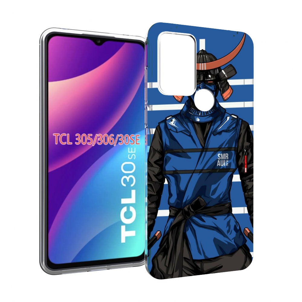 

Чехол MyPads самурай в синей форме для TCL 30SE/305/306/30E, Tocco