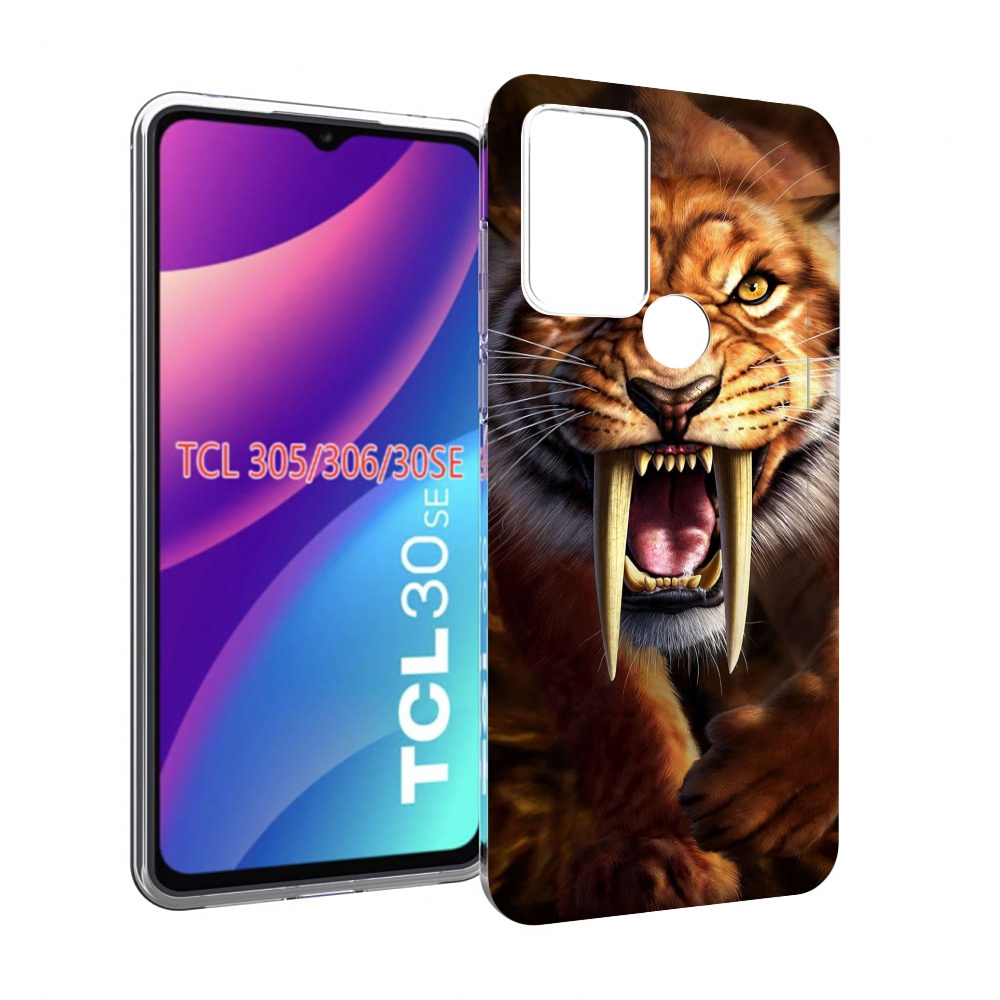 

Чехол MyPads саблезубый злой тигр для TCL 30SE/305/306/30E, Tocco