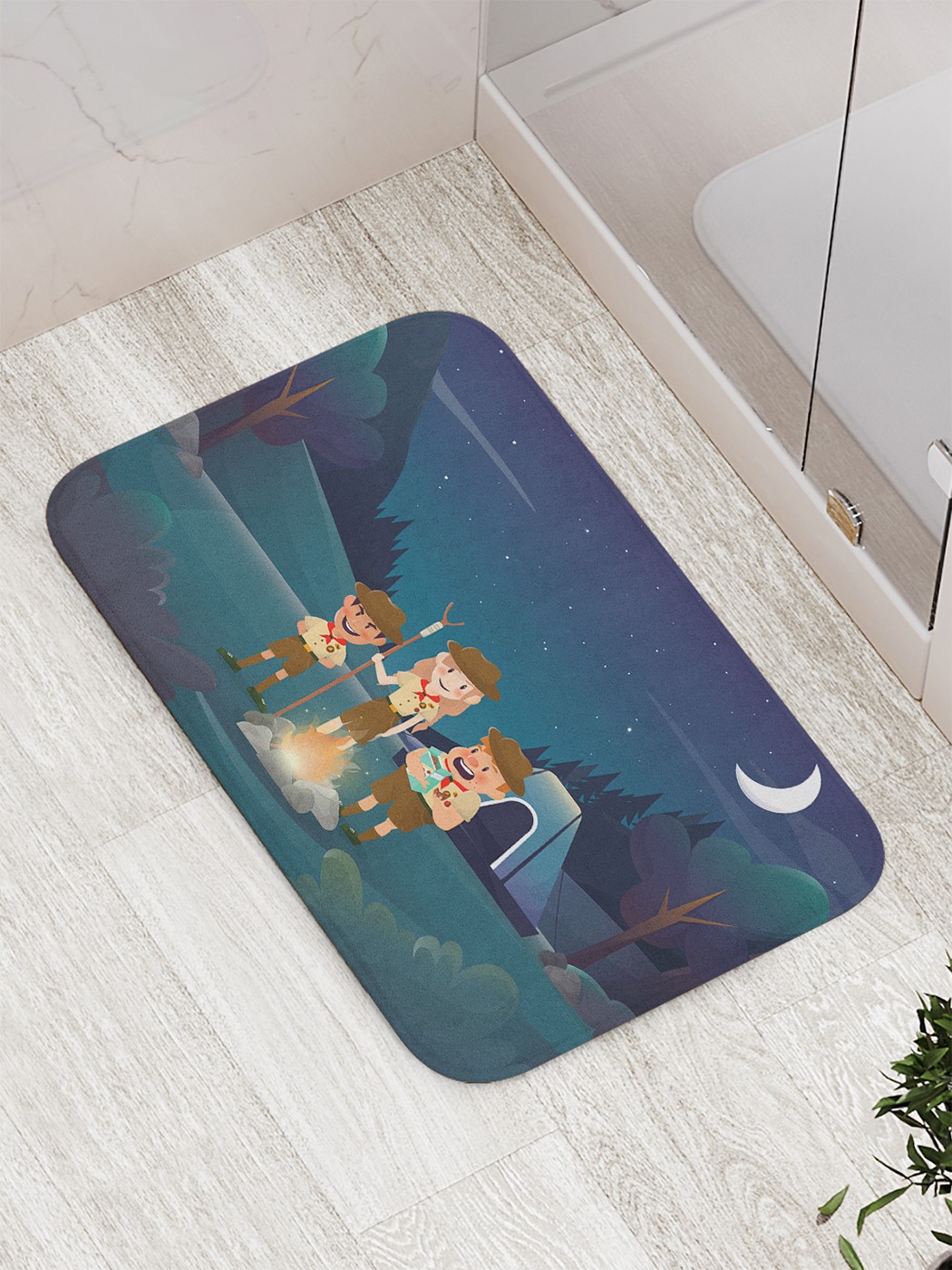 

Коврик противоскользящий для ванной, сауны, бассейна, 77х52 см bath_73300 JoyArty