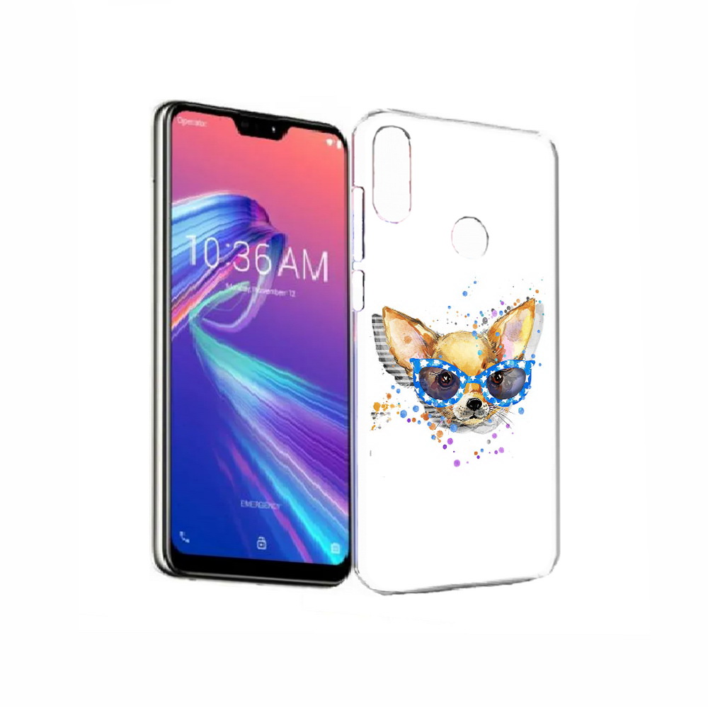 

Чехол MyPads Tocco для Asus ZenFone Max Pro (M2) (ZB631KL) чихуа-хуа в очках, Прозрачный, Tocco