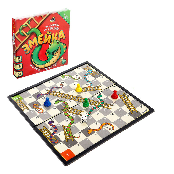 

Настольная игра-бродилка Лас Играс Змейка пластиковое поле 4359676