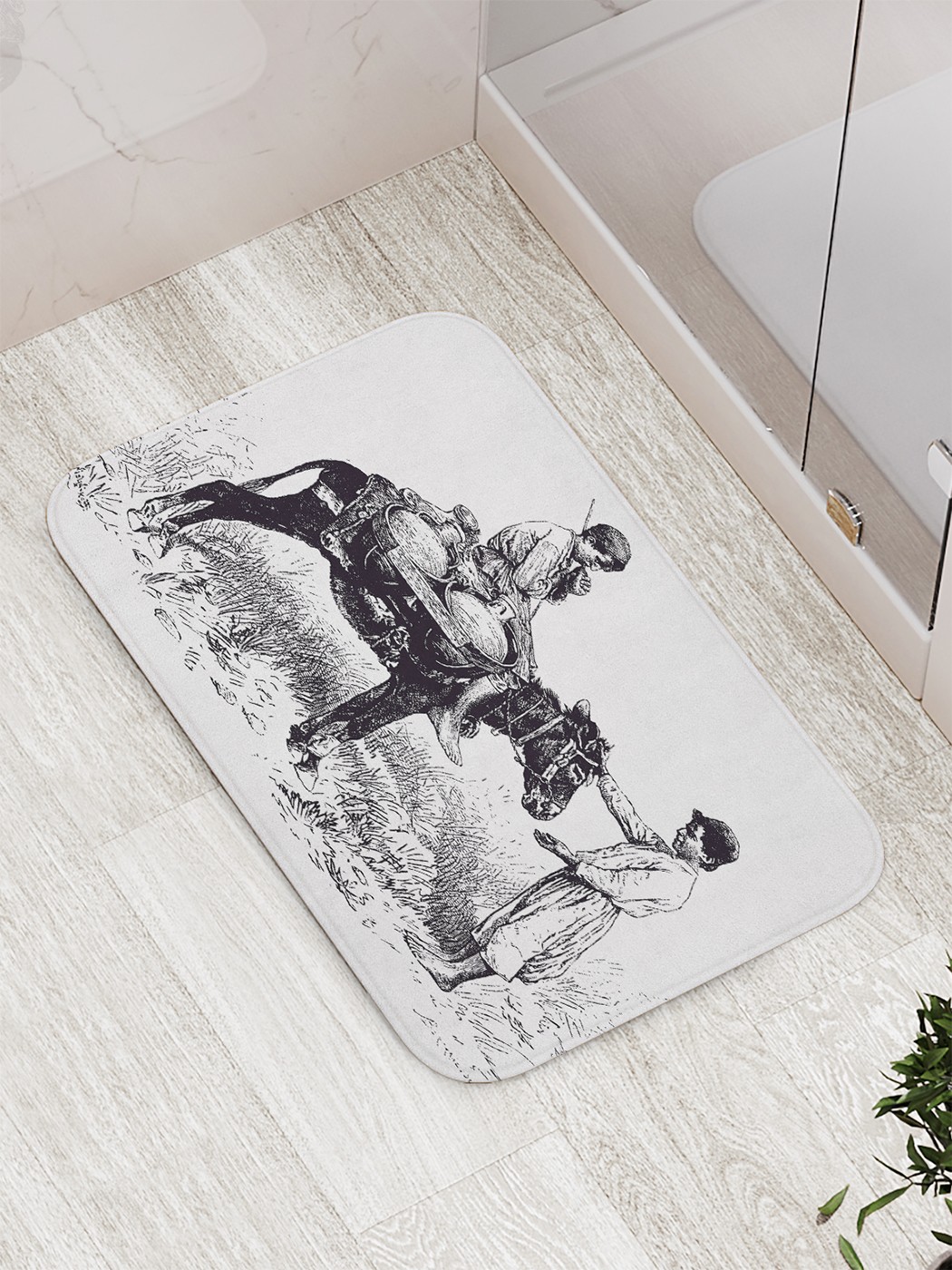 

Коврик противоскользящий для ванной, сауны, бассейна, 77х52 см bath_73235 JoyArty