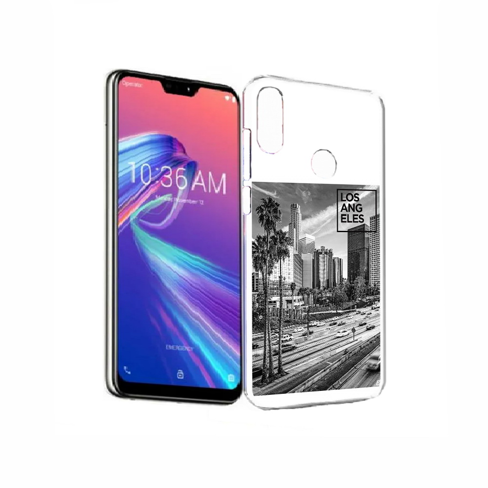 

Чехол MyPads Tocco для Asus ZenFone Max Pro (M2) (ZB631KL) черно белый лос анджелес, Прозрачный, Tocco