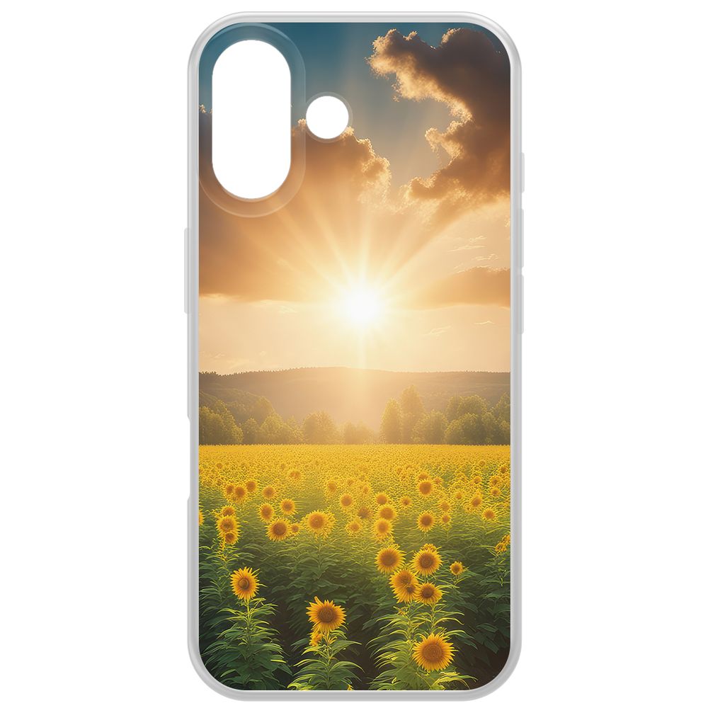 

Чехол-накладка Krutoff Clear Case Солнечно для iPhone 16, Прозрачный