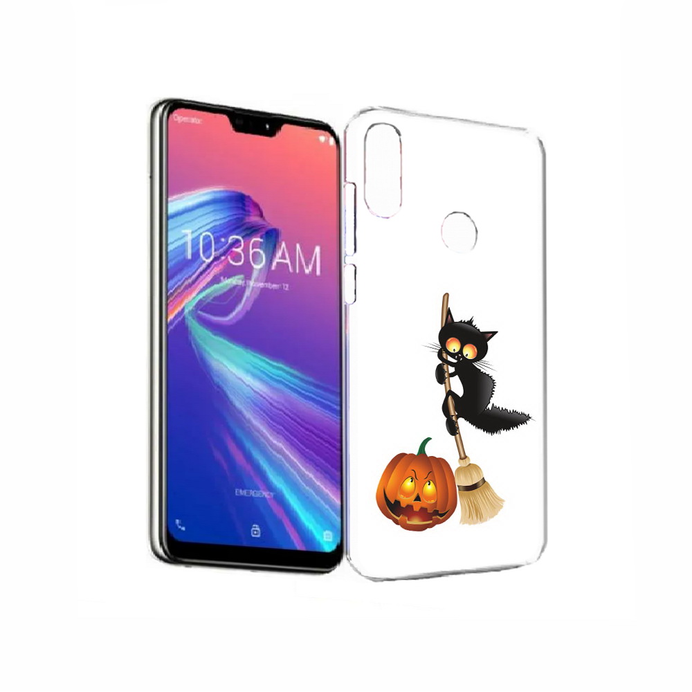 

Чехол MyPads Tocco для Asus ZenFone Max Pro (M2) (ZB631KL) хэлуинский котик, Прозрачный, Tocco