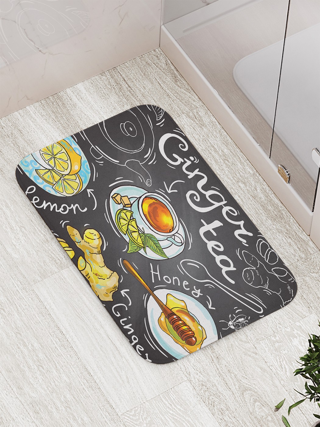 

Коврик противоскользящий для ванной, сауны, бассейна, 77х52 см bath_73135 JoyArty