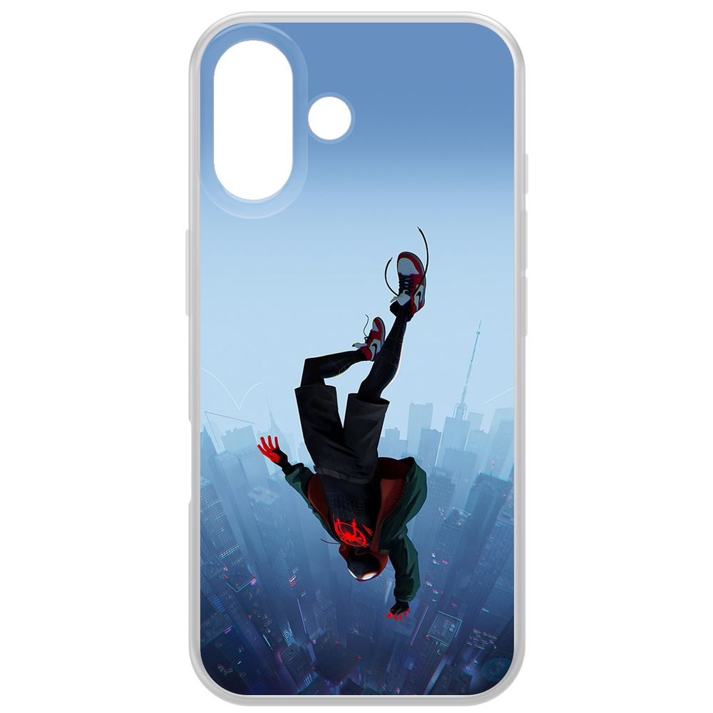 

Чехол-накладка Krutoff Clear Case Человек-Паук. Майлз Моралес для iPhone 16, Прозрачный