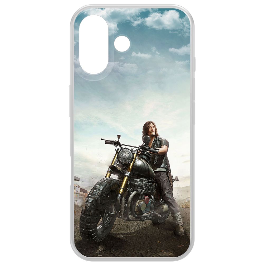 

Чехол-накладка Krutoff Clear Case Ходячие мертвецы. Дэрил для iPhone 16, Прозрачный