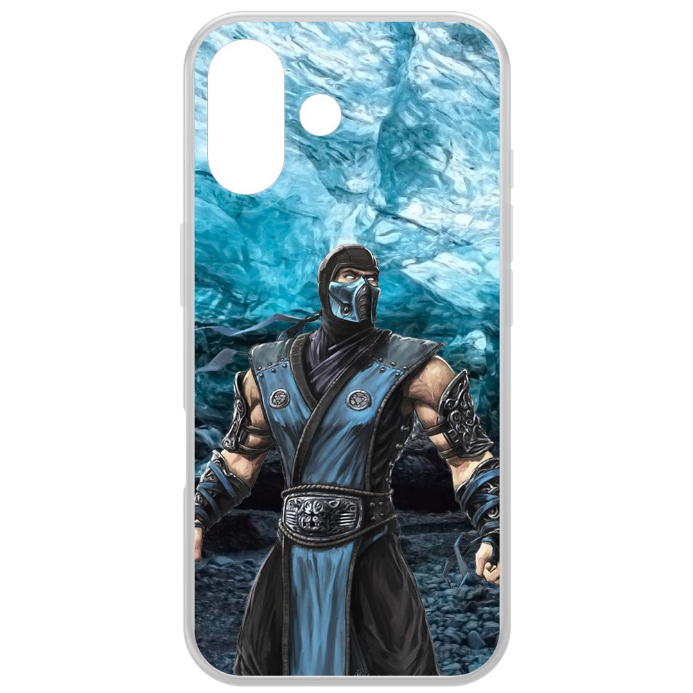 

Чехол-накладка Krutoff Clear Case Мортал Комбат. Саб Зиро для iPhone 16, Прозрачный
