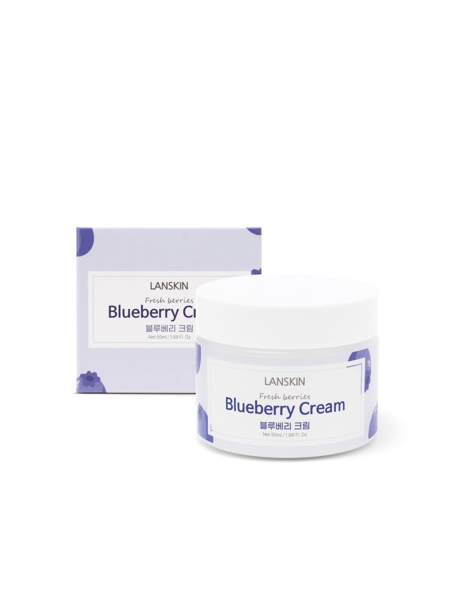 Крем для лица LANSKIN Blueberry Cream питательный, с голубикой, 50 мл